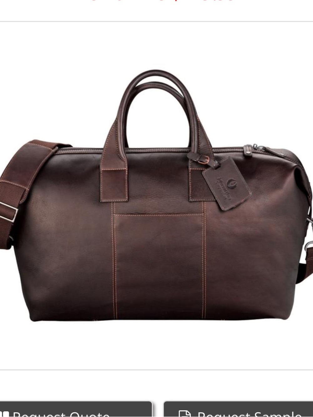 Kenneth Cole Colombian Leather Weekender Duffle Bag. Travel. Work. Vacation.